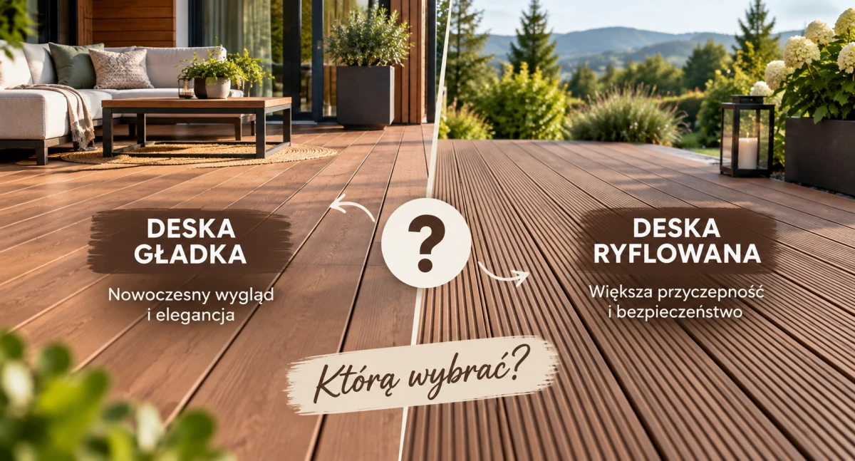 Gładka czy ryflowana deska tarasowa – którą wybrać? Zalety i wady obu rozwiązań