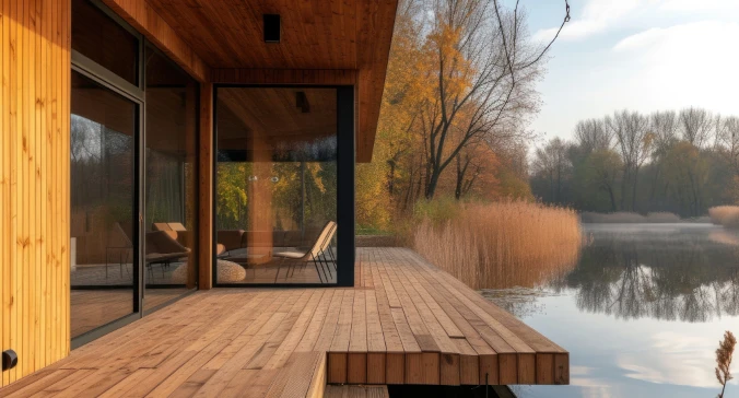 Taras w zgodzie z architekturą modernistyczną: dopasowanie do bryły budynku