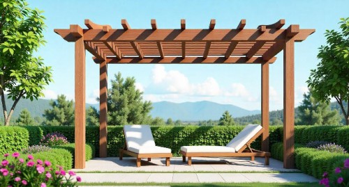 Pergola drewniana jako harmonijna część ogrodu