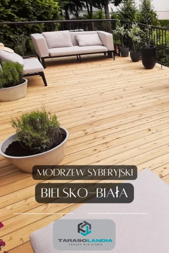 Bielsko-Biała budowa tarasu drewnianego z Modrzewia Syberyjskiego