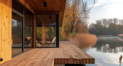 Taras w zgodzie z architekturą modernistyczną: dopasowanie do bryły budynku