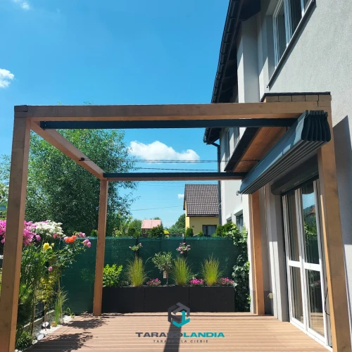 Pergole aluminiowe nowoczesne systemy bioklimatyczne Ogrody zimowe całoroczne szklane przestrzenie Kompleksowe zabudowy tarasów projekt + montaż + wyposażenie